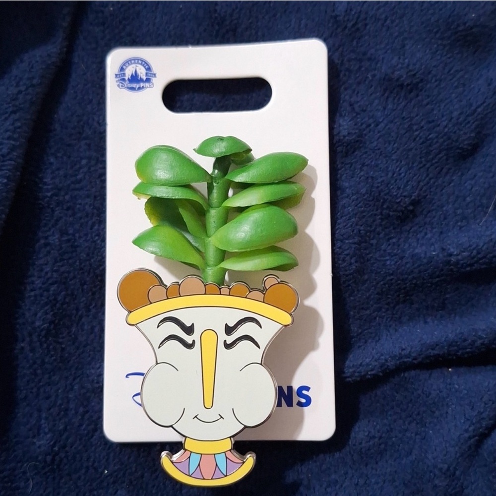 Disney Parks Beauty and the Beast Chip Succulent Pin NWT